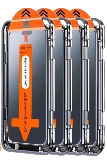 Privacy Screen Protector 4er-Pack – iPhone mit Easy-Install-Rahmen